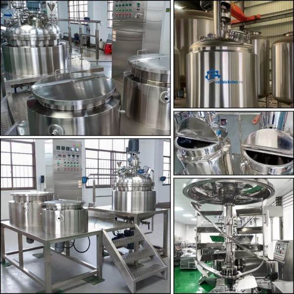 Bồn khuấy trộn chất lỏng, bồn khuấy trộn hóa chất 50L, 200L, 500L